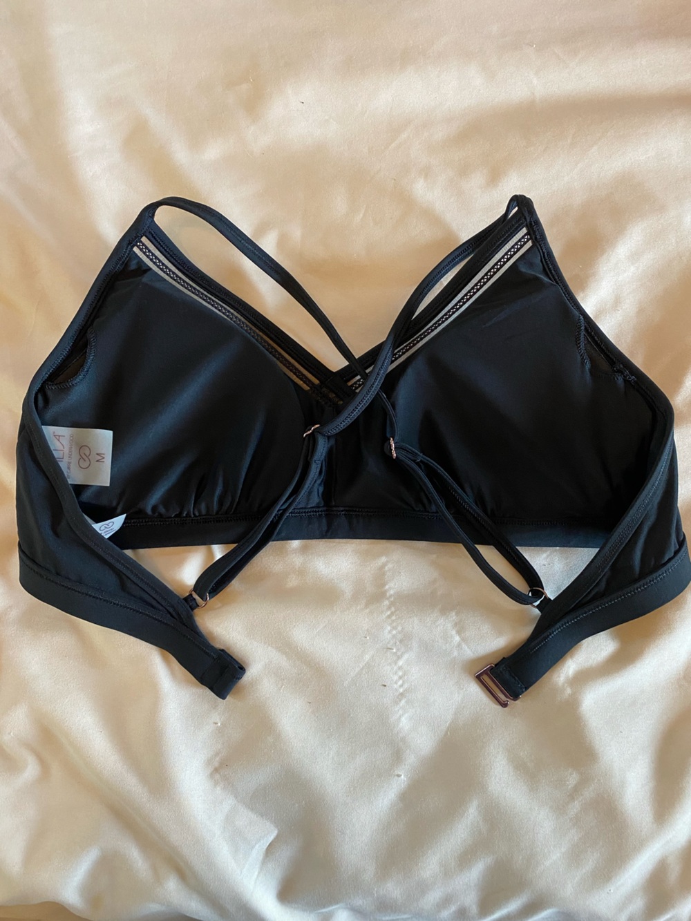 CALIA by Carrie Underwood Black Strappy Bikini Top - Picture 3 of 5
